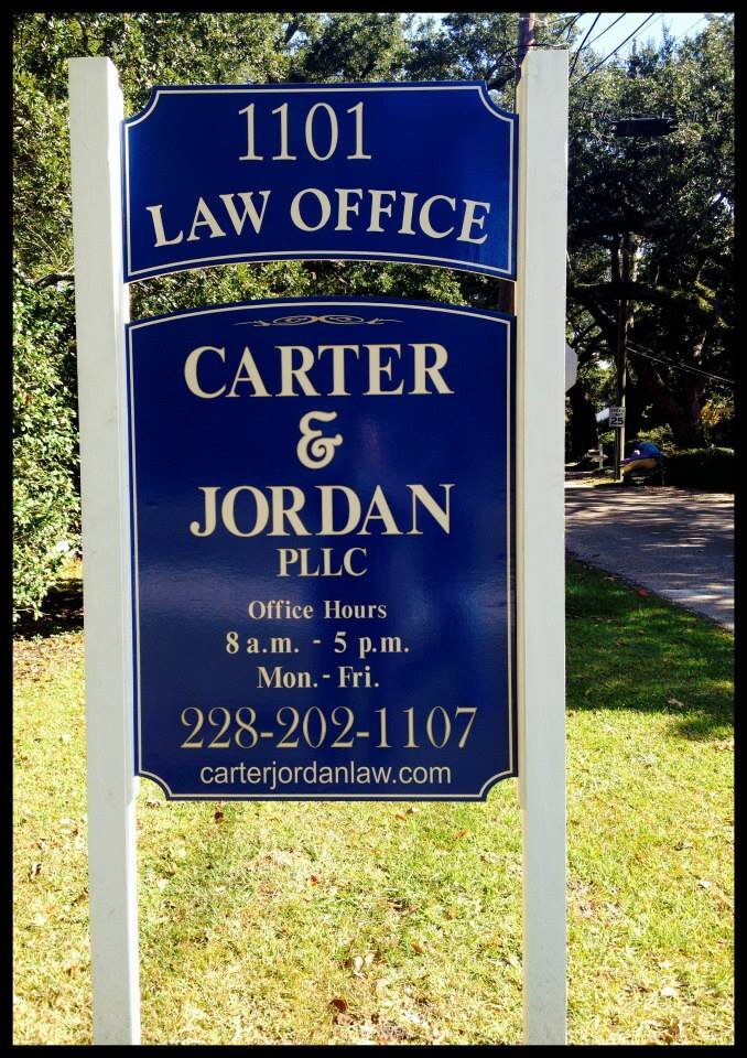 Storefront of Carter & Jordan, PLLC, Ocean Springs.