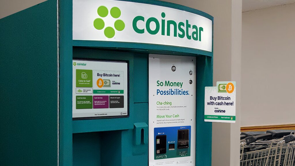 Storefront of Coinstar Kiosk - Bitcoin ATM, Ocean Springs.