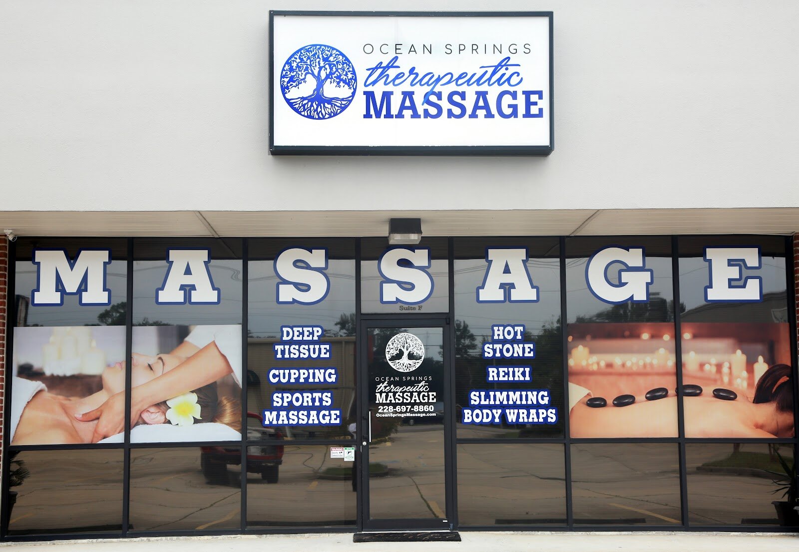 Storefront of Ocean Springs Therapeutic Massage, Ocean Springs.