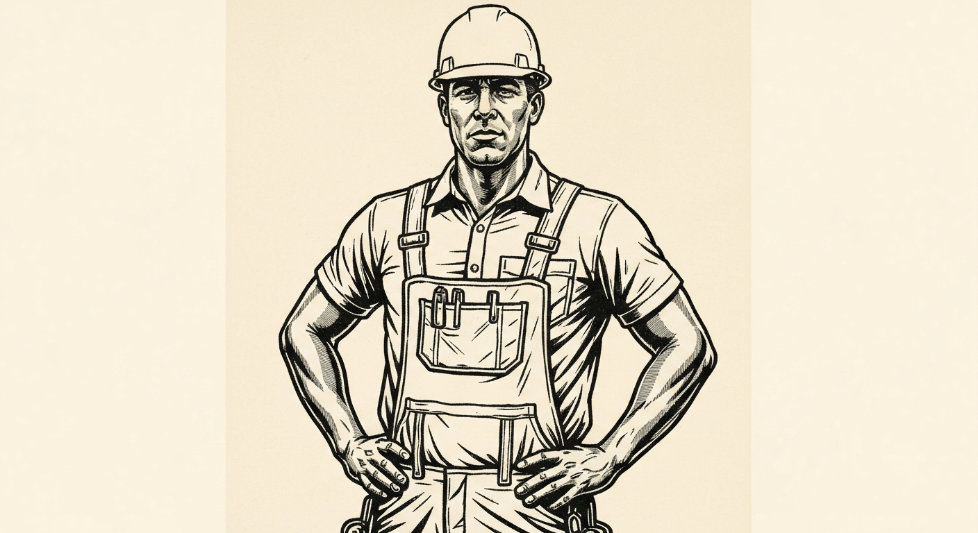 Linocut illustration of hvac contractors in Ocean Springs.
