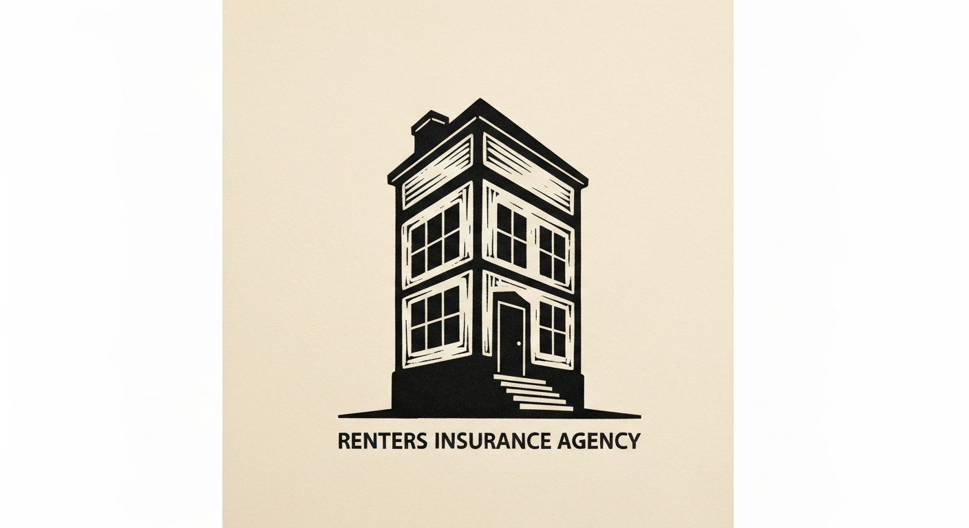 Linocut illustration of renters insurance agencies in Ocean Springs.