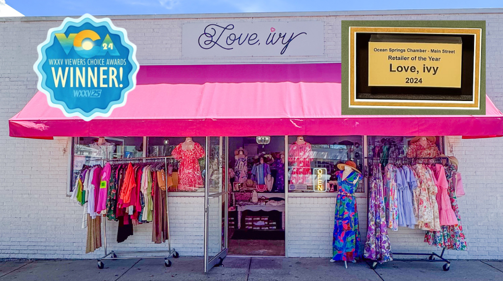 Independent boutique, downtown Ocean Springs.